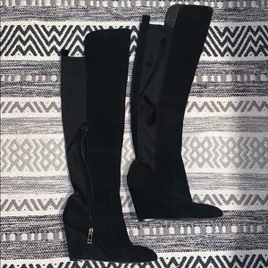 Charles by Charles Davis over the knee wedges